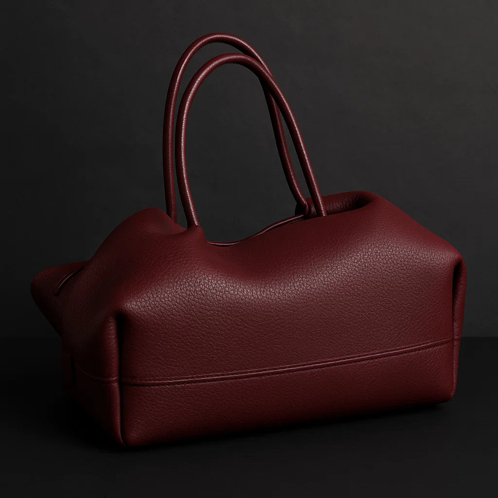 Burgundy tote bag