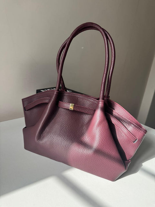 Burgundy tote bag